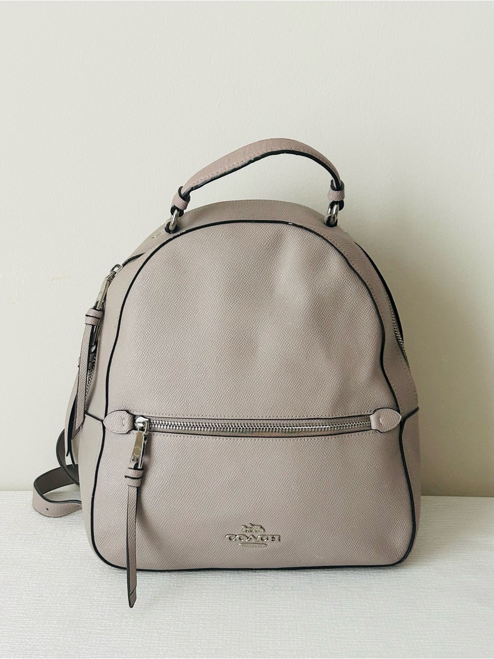 Coach Crossgrain Leather Jordyn Beige Backpack - Picture 10 of 10